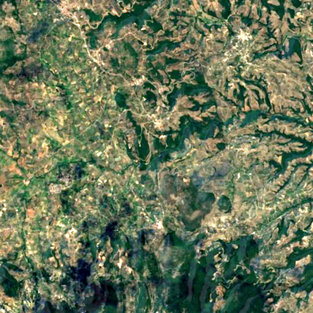 Polylimnio waterfalls seen from above (Sentinel-2)