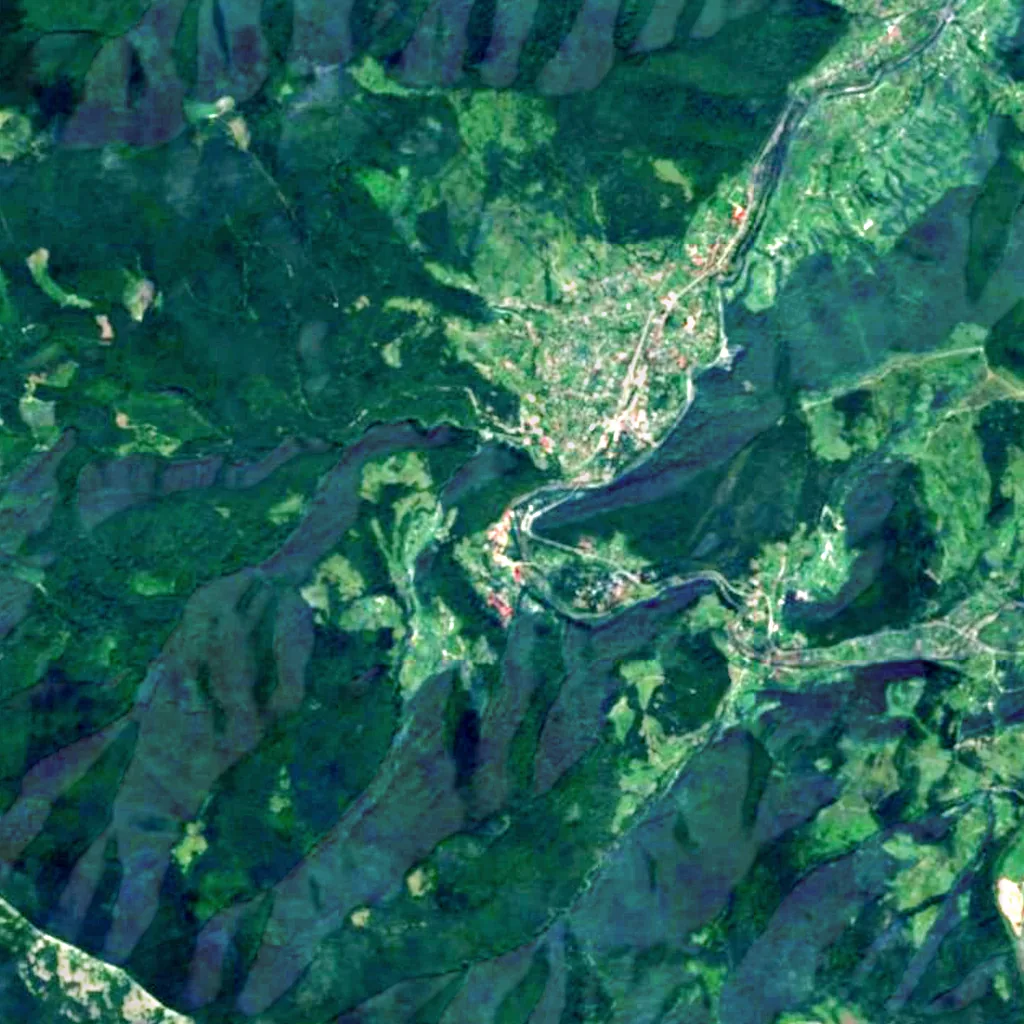 Probiy seen from above (Sentinel-2)