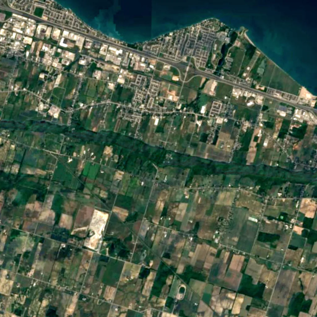 Promontory Falls seen from above (Sentinel-2)