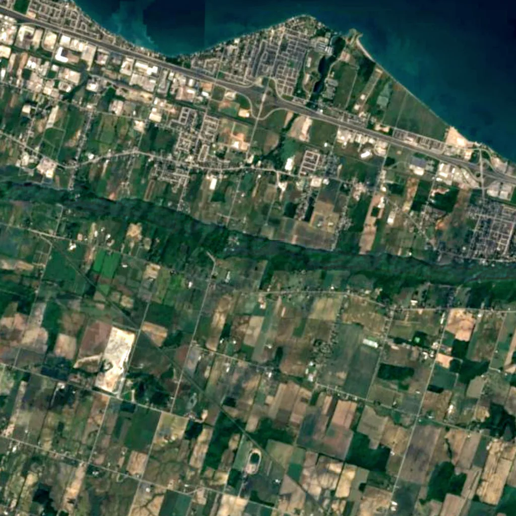 Puddicombe Falls seen from above (Sentinel-2)