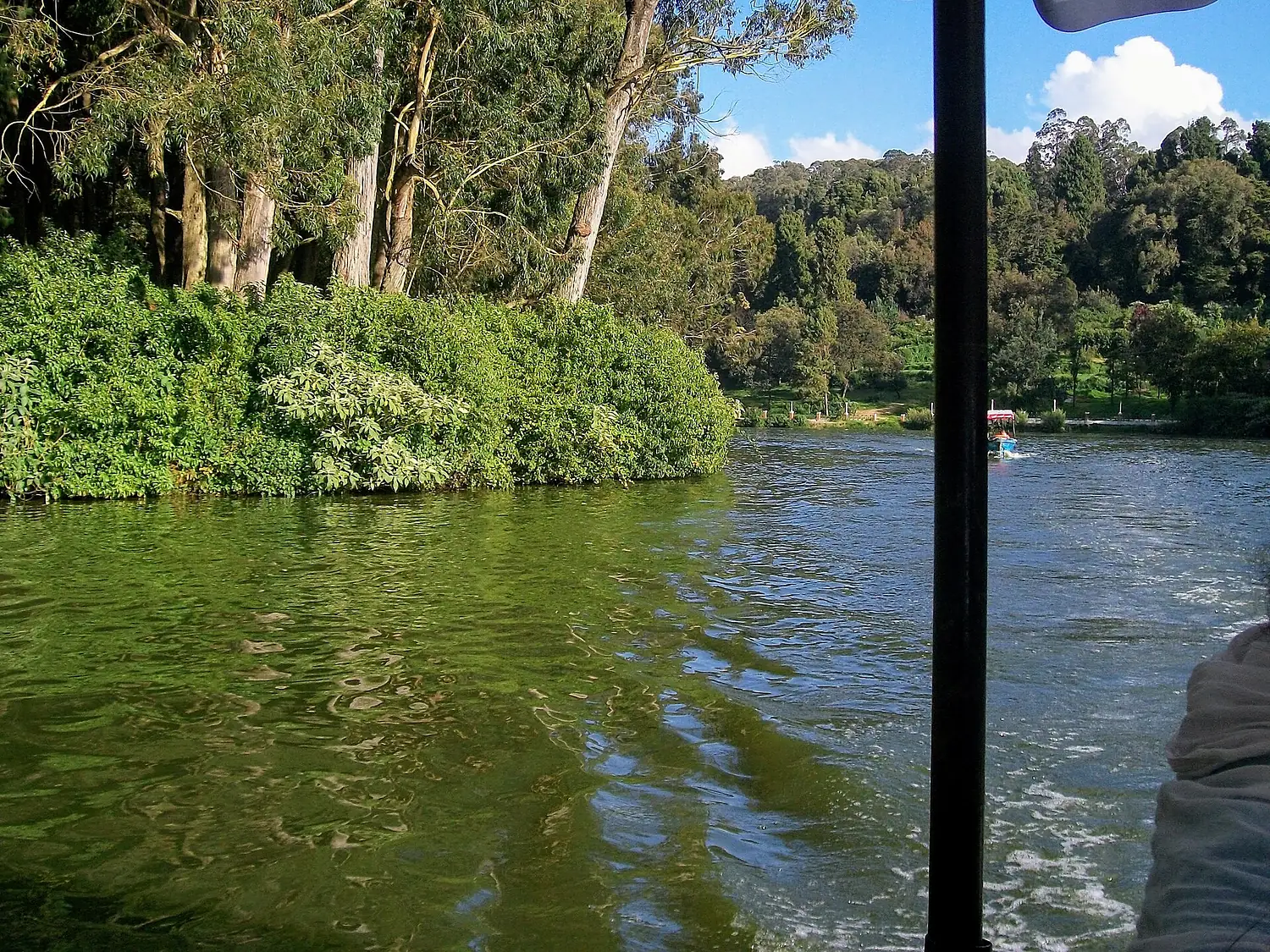 View of Pykara lake from a boat