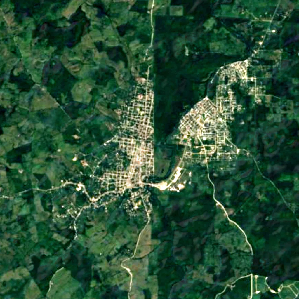 Raudales de Garbutt seen from above (Sentinel-2)