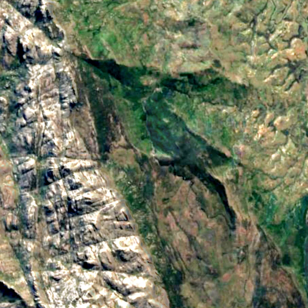 Rianbavy Falls seen from above (Sentinel-2)