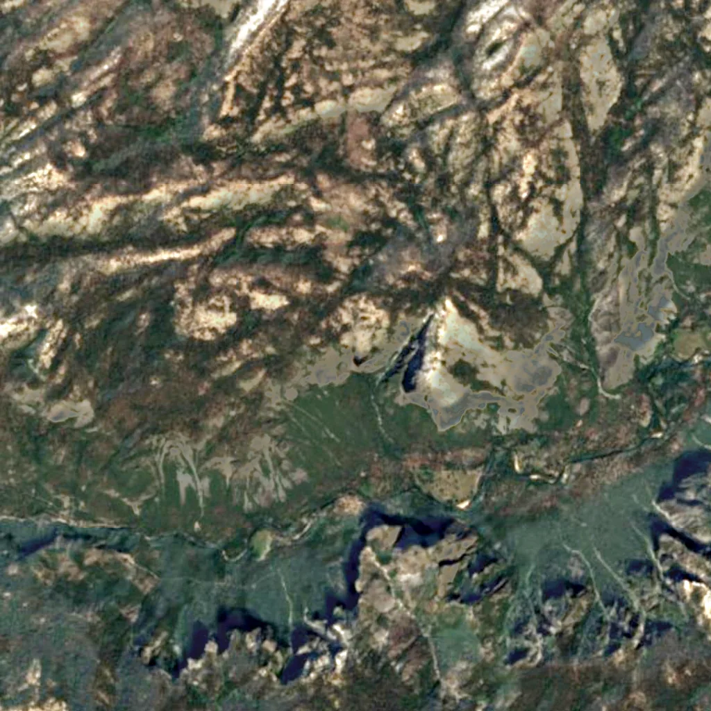 Ribbon Fall seen from above (Sentinel-2)