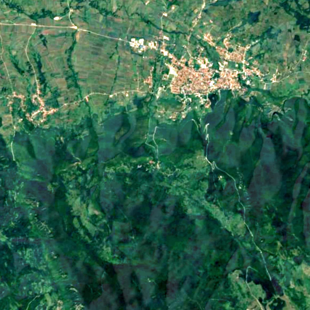Ripaljka seen from above (Sentinel-2)