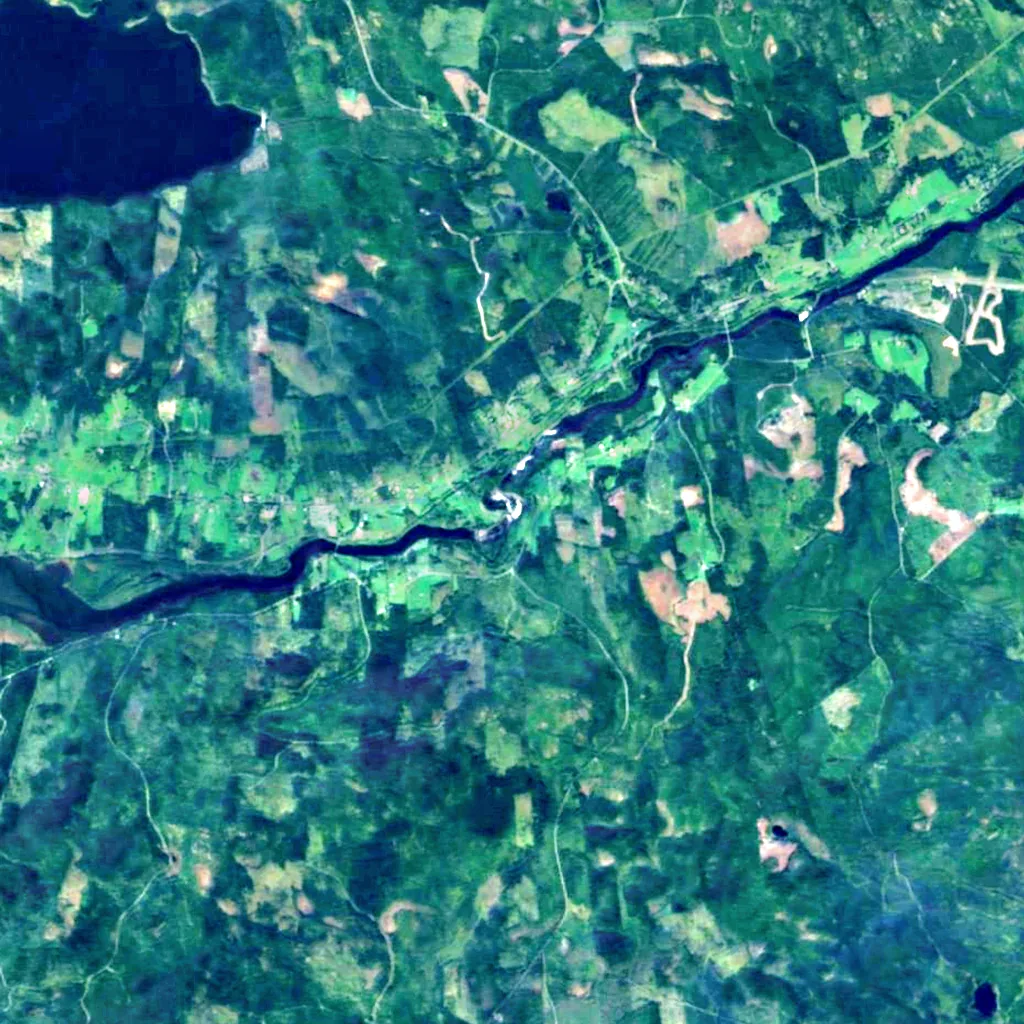 Ristafallet seen from above (Sentinel-2)