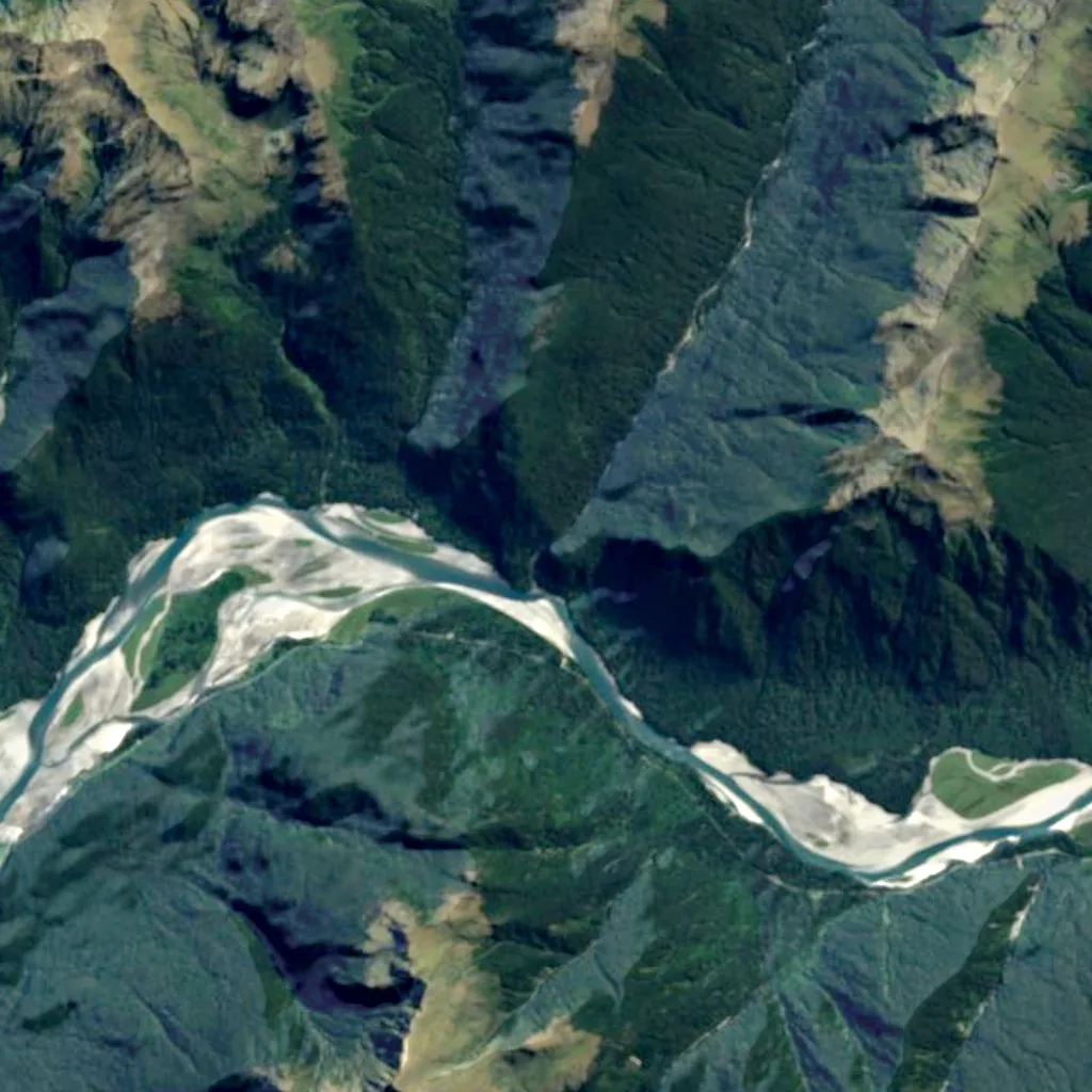 Roaring Billy Falls seen from above (Sentinel-2)