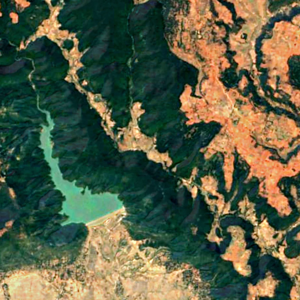 Sadni Falls seen from above (Sentinel-2)