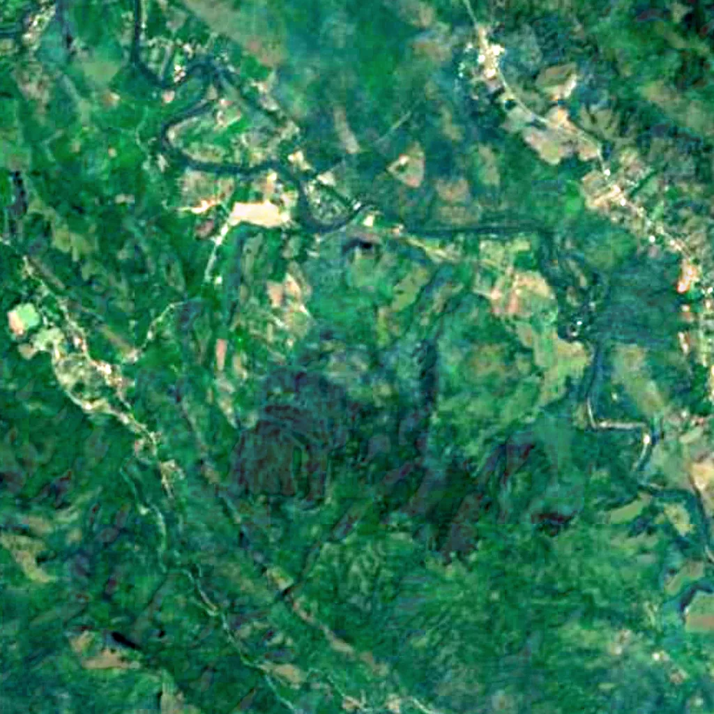 Sai Yok Noi waterfall seen from above (Sentinel-2)