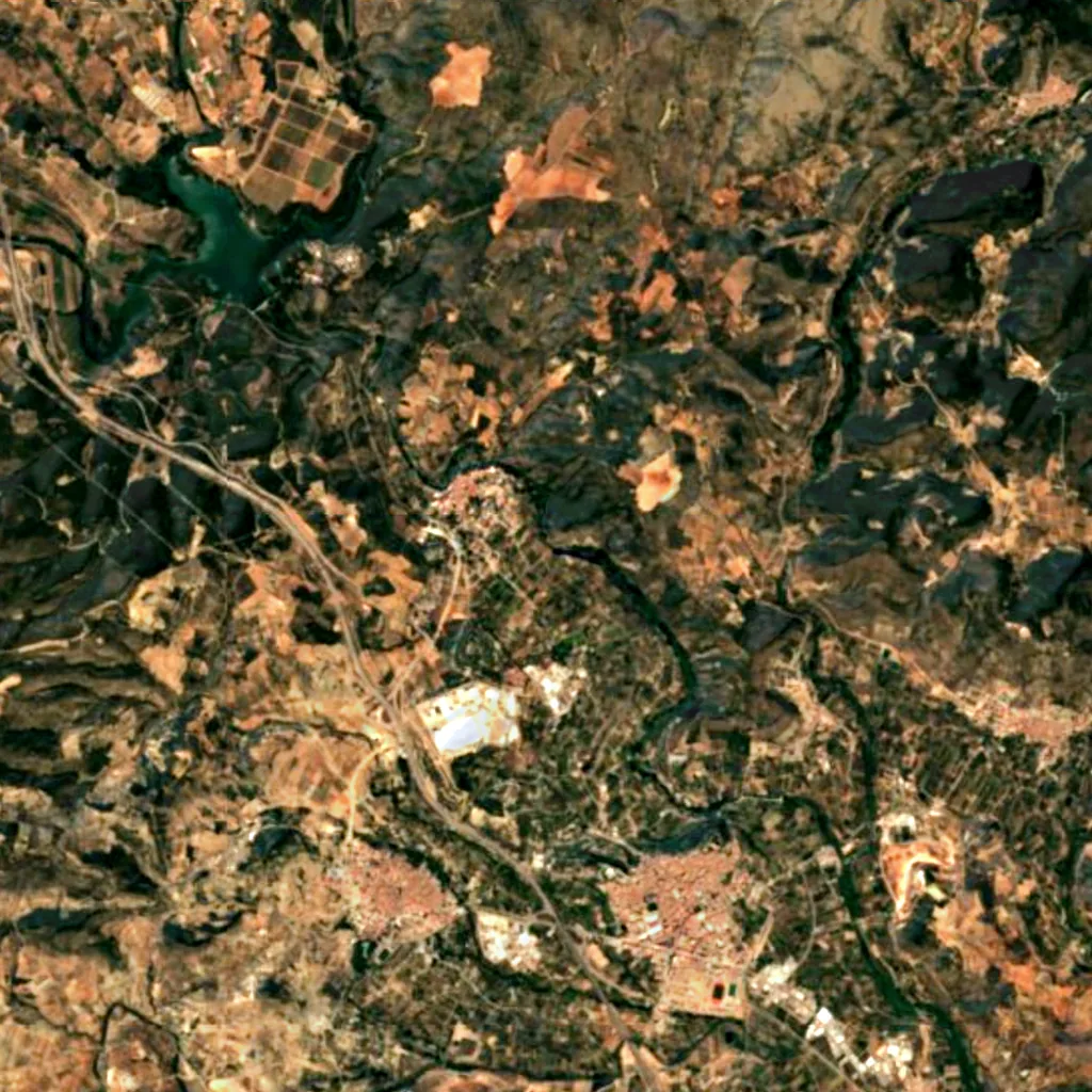 Salto de la Novia seen from above (Sentinel-2)