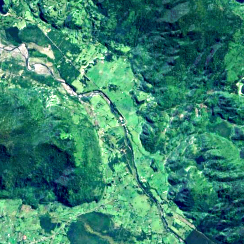 Salto del Nilahue seen from above (Sentinel-2)
