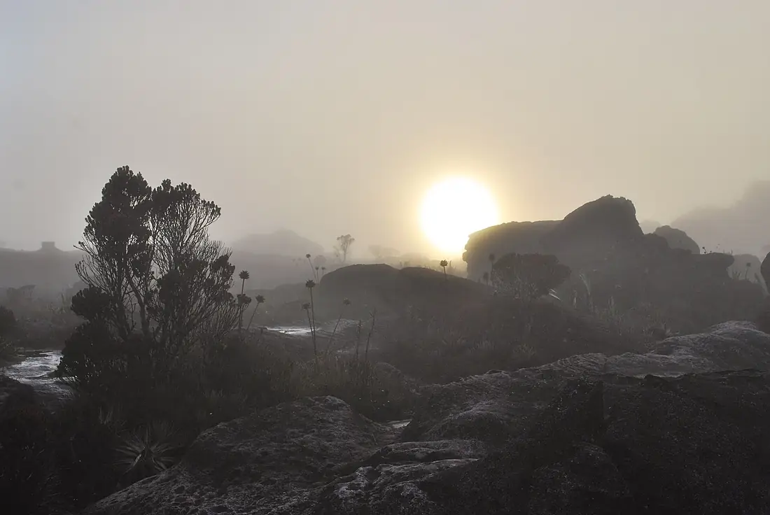 Pôr-do-sol no Monte Roraima