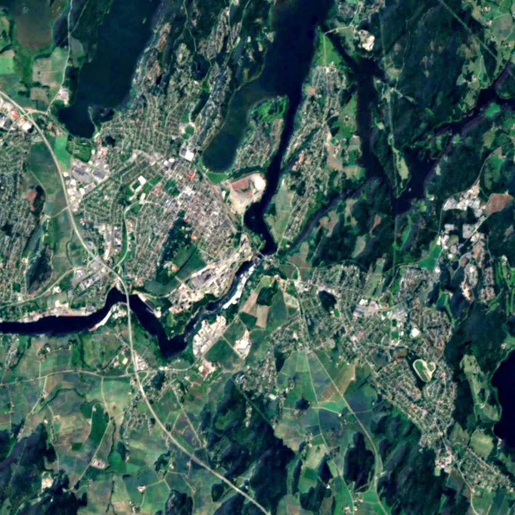 Sarp Falls seen from above (Sentinel-2)