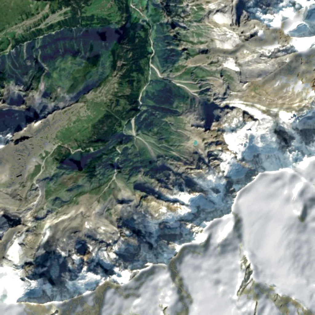 Schmadribachfall seen from above (Sentinel-2)