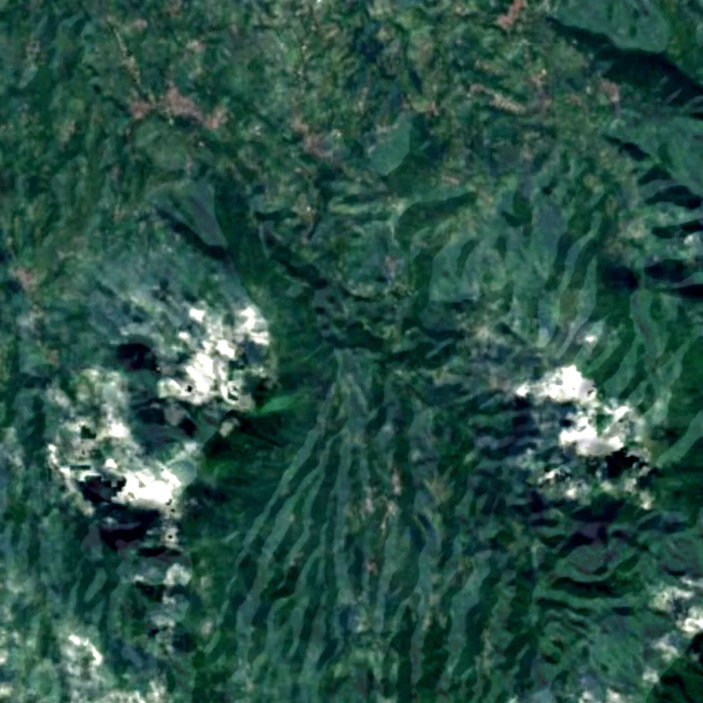 Sekumpul waterfall seen from above (Sentinel-2)