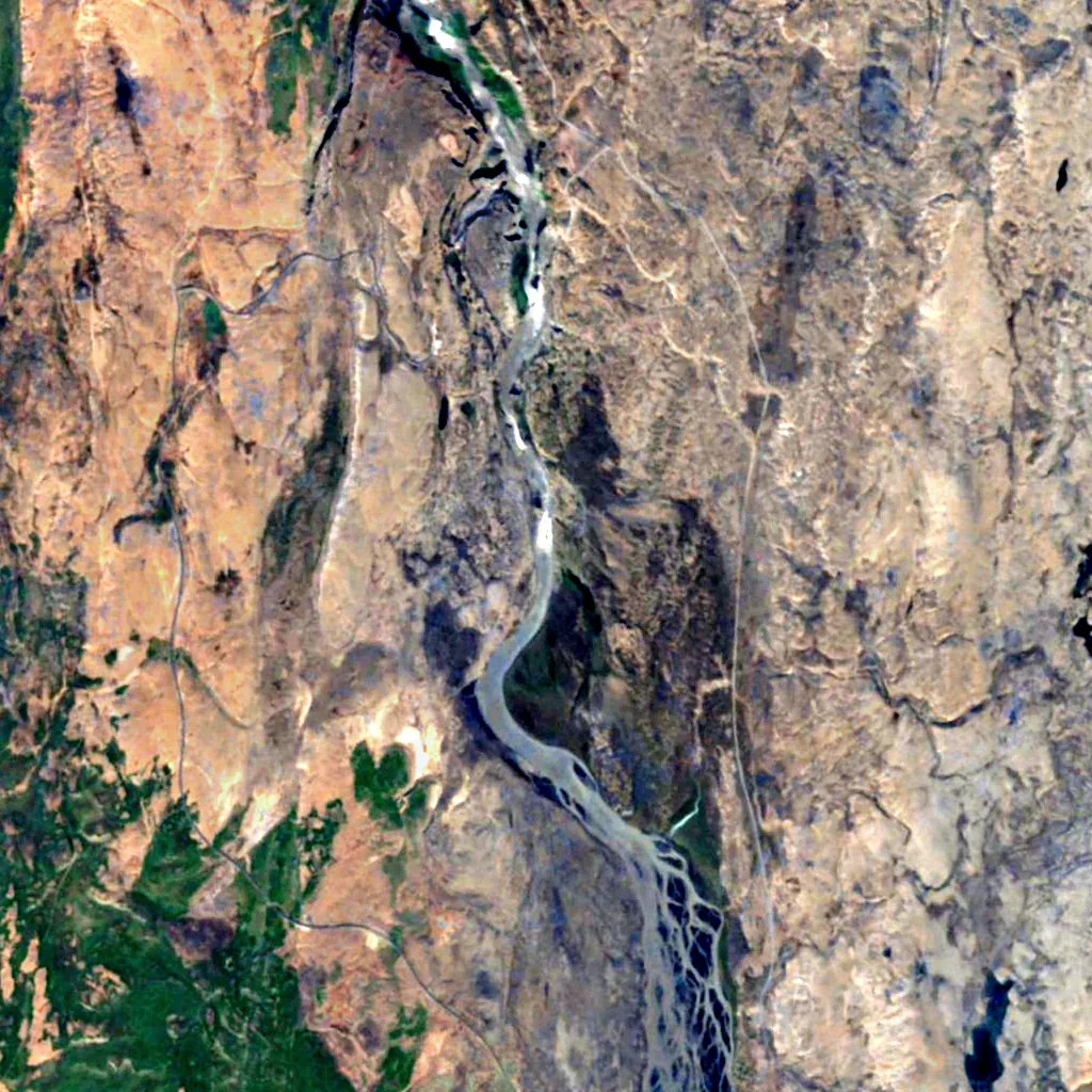 Selfoss seen from above (Sentinel-2)