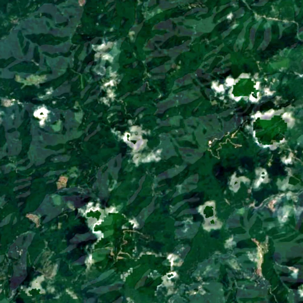Sendan-todoro no Taki seen from above (Sentinel-2)