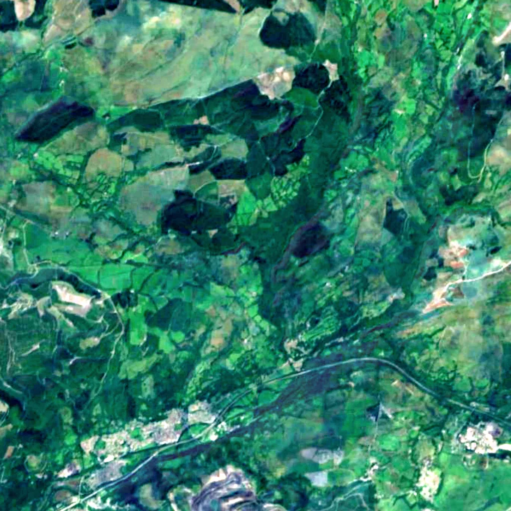Sgwd Gwladys seen from above (Sentinel-2)