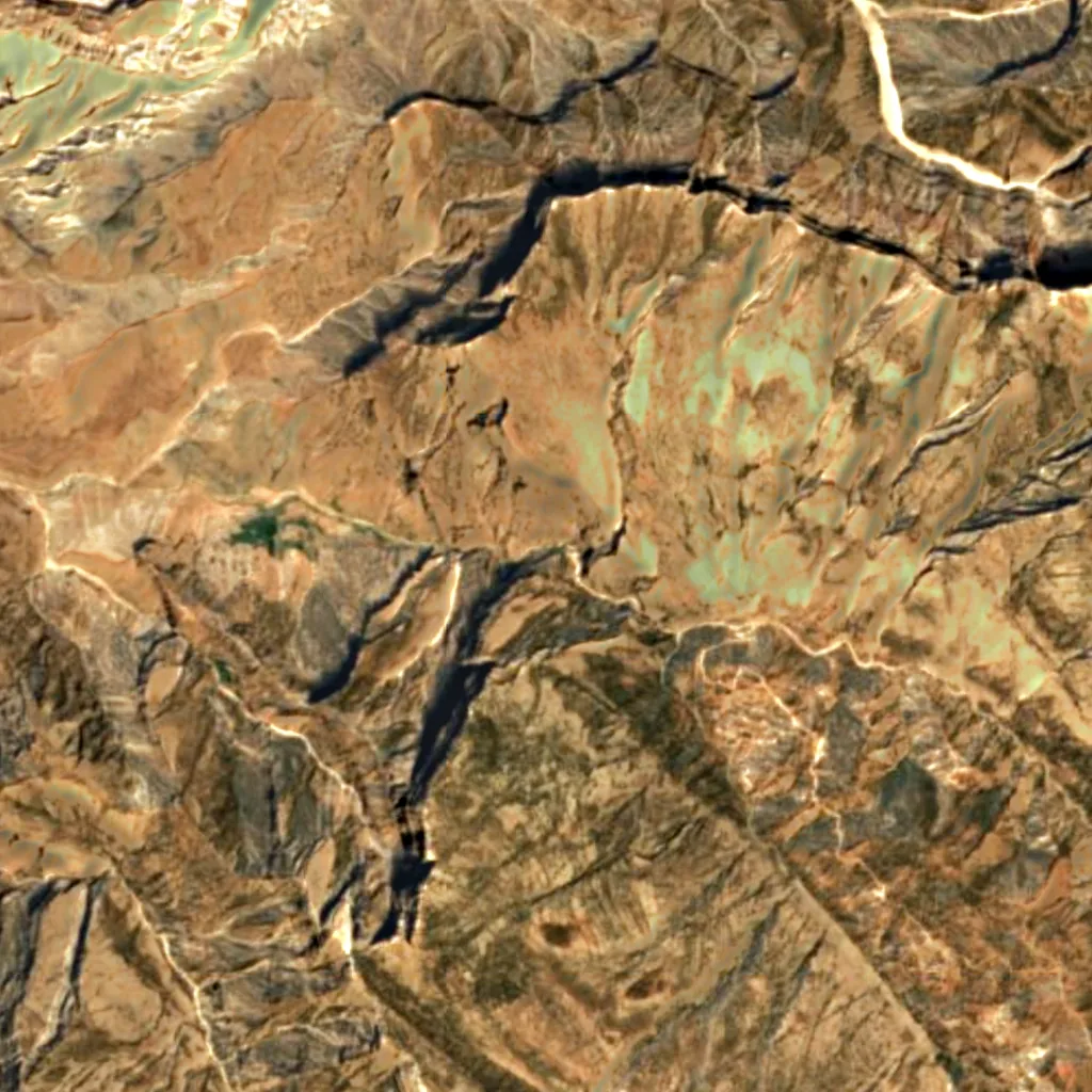 Shevi Waterfall seen from above (Sentinel-2)