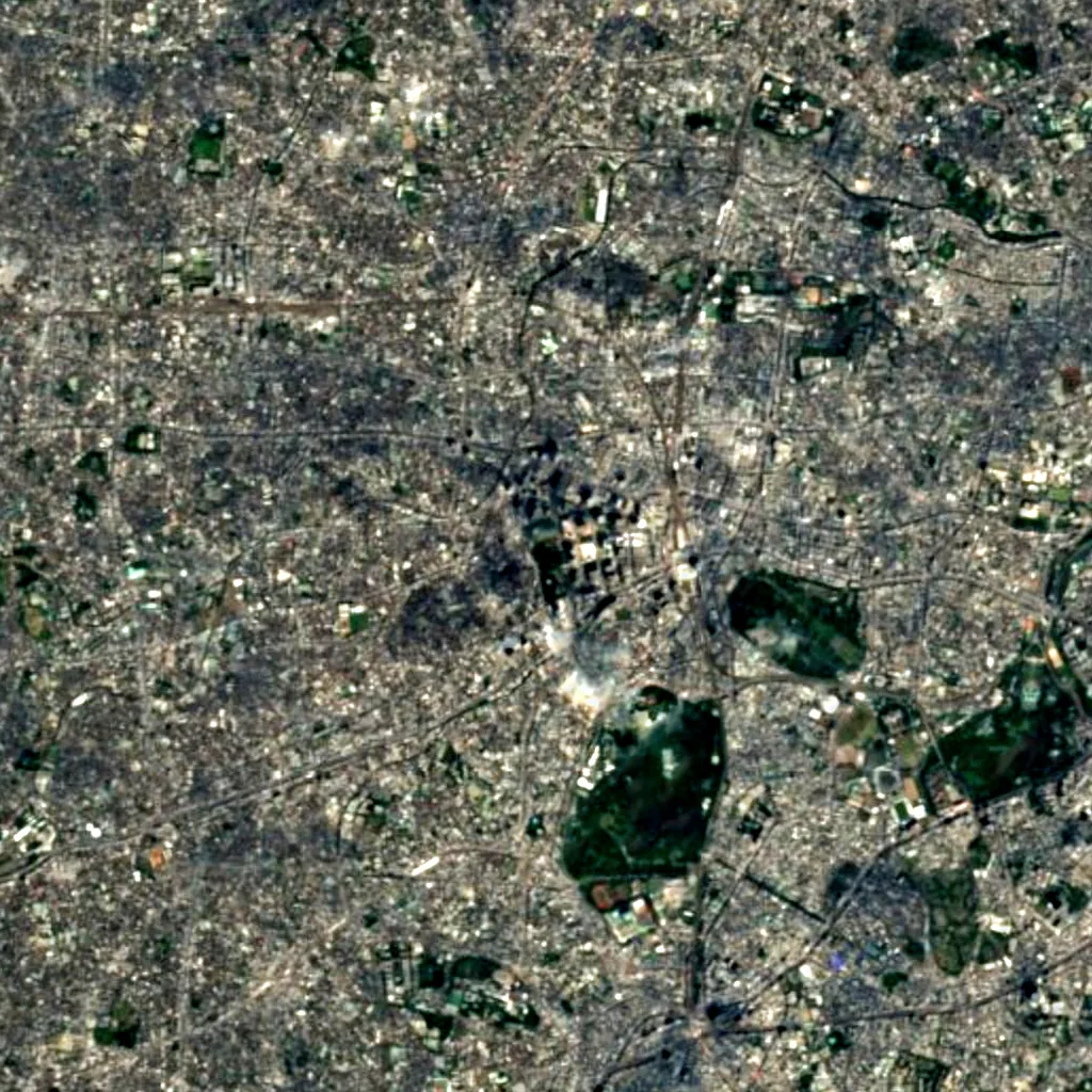 Shinjuku Niagara Falls seen from above (Sentinel-2)