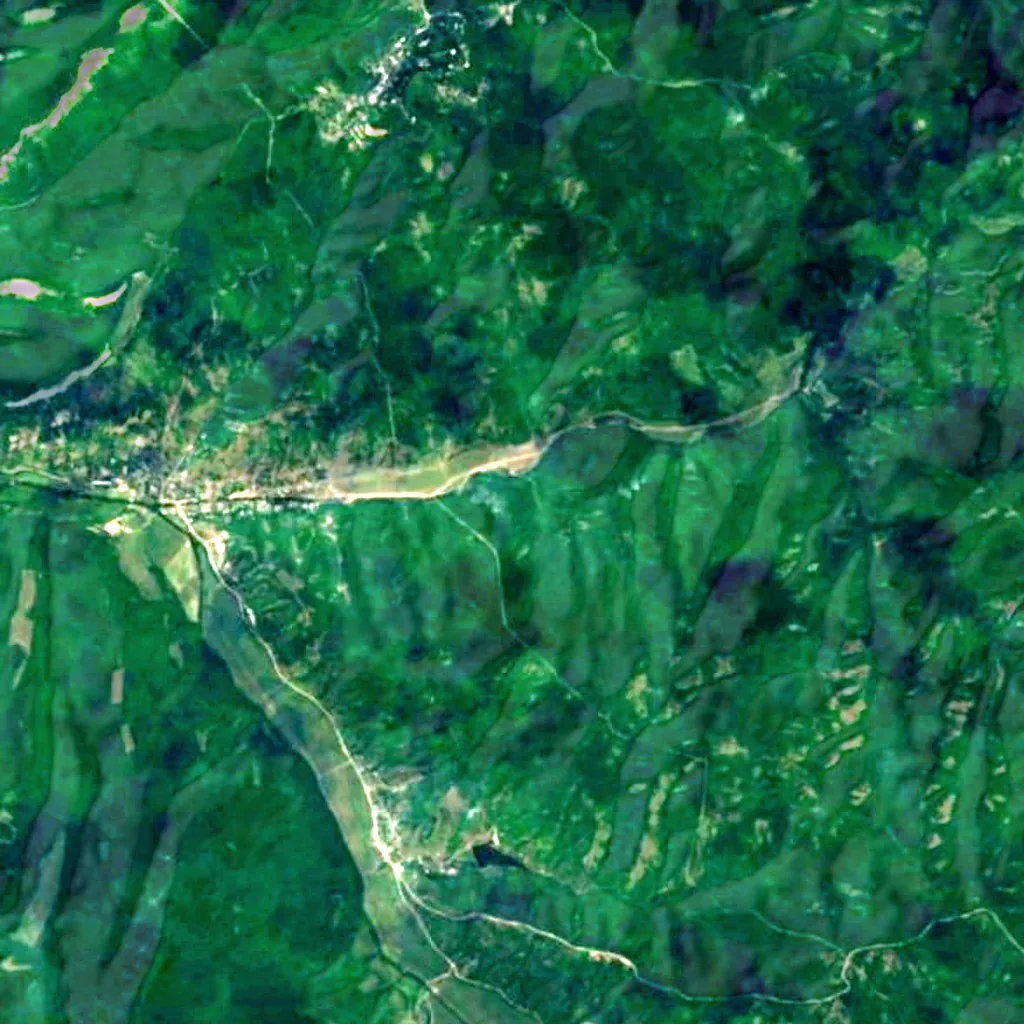 Silver streams seen from above (Sentinel-2)