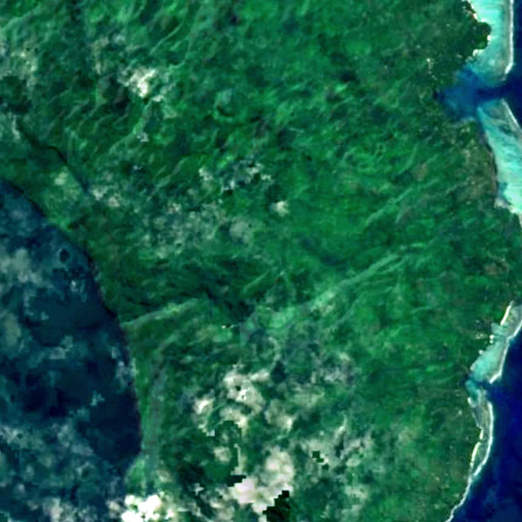 Siri Waterfall seen from above (Sentinel-2)