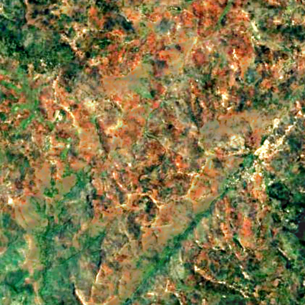 Soni Falls seen from above (Sentinel-2)