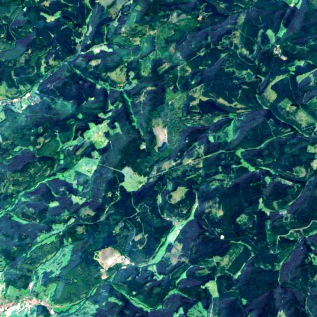 Spitter Waterfall seen from above (Sentinel-2)