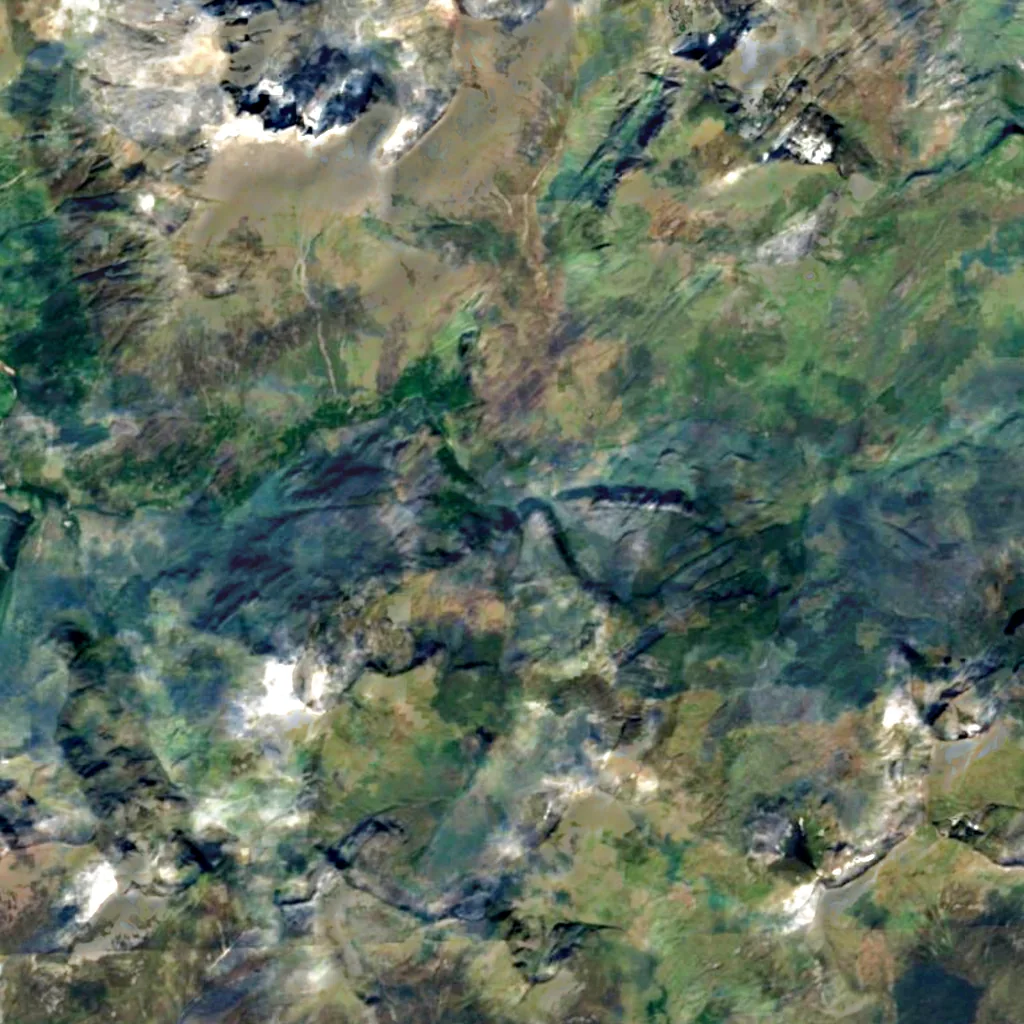 Steall Waterfall seen from above (Sentinel-2)