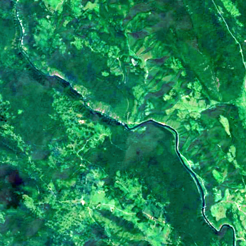 Štrbački buk seen from above (Sentinel-2)