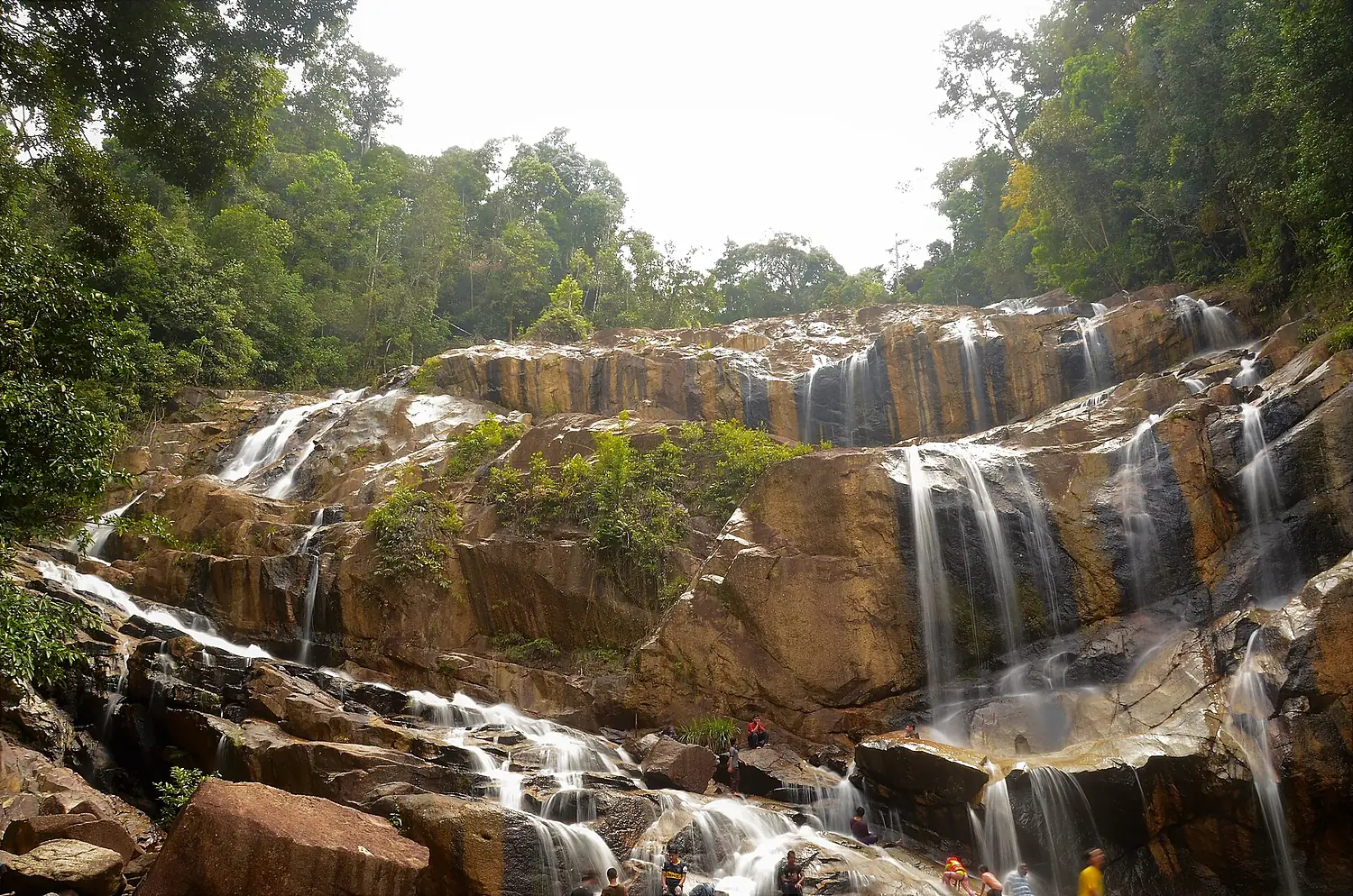 The 4 storeys waterfall, an attraction in Kuantan