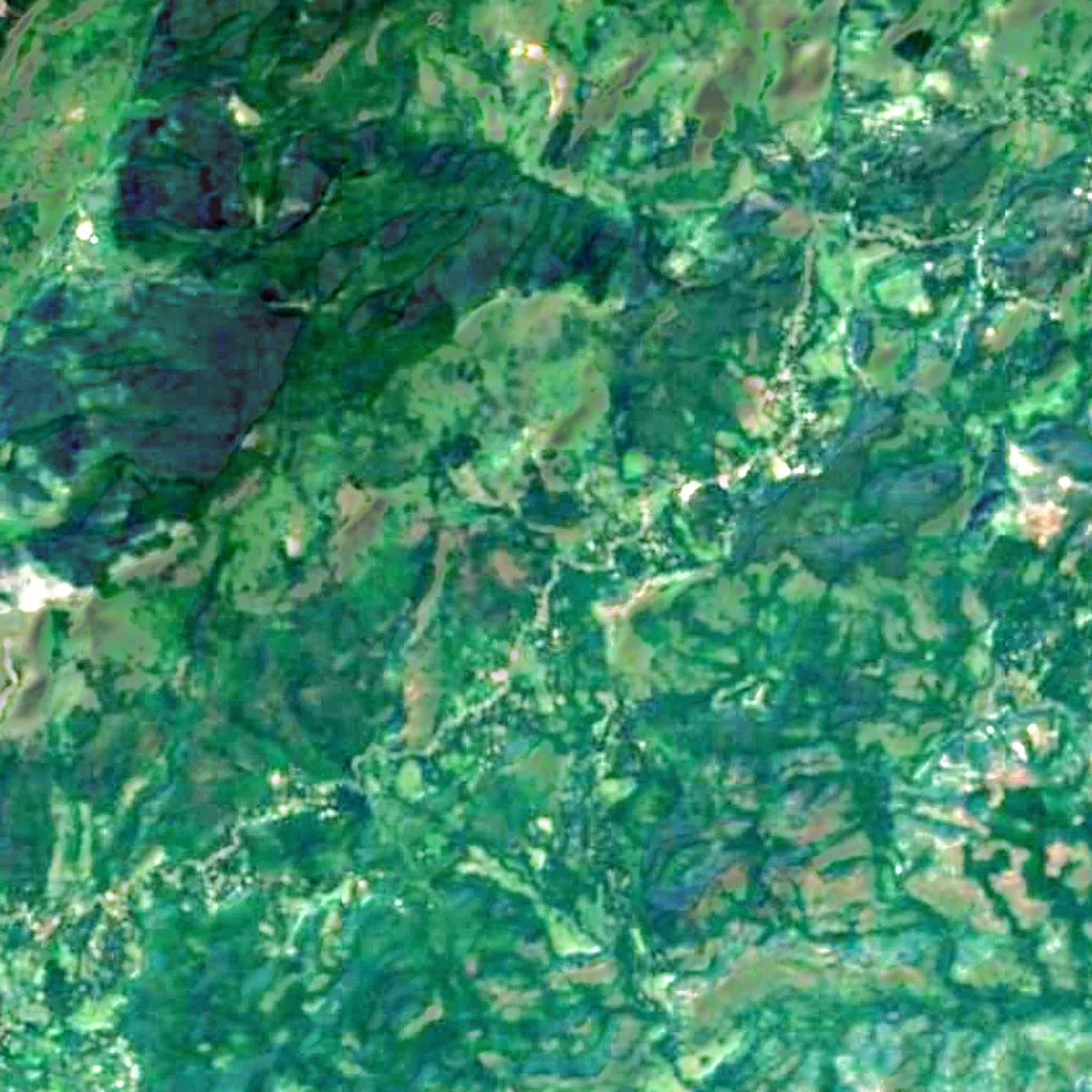 Surathali Falls seen from above (Sentinel-2)
