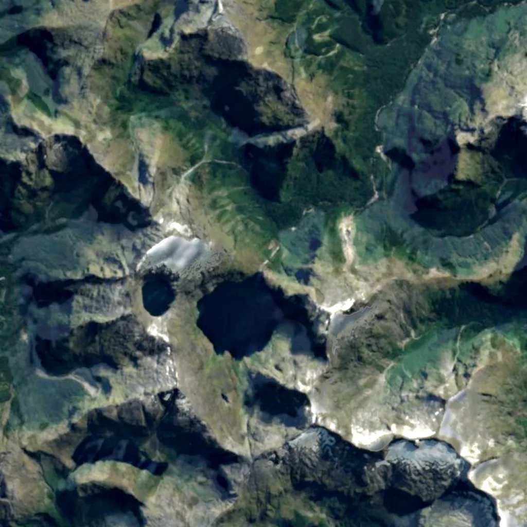 Sutherland Falls seen from above (Sentinel-2)