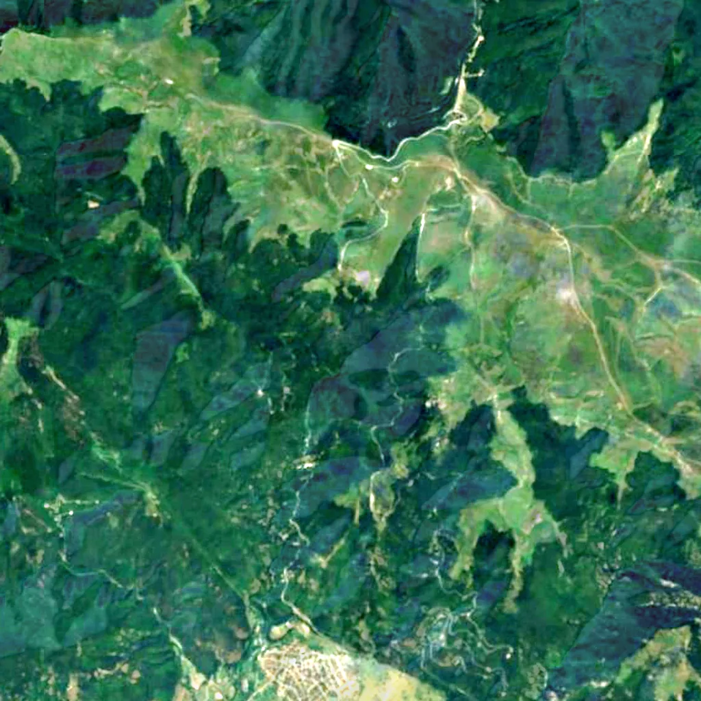 Suvcharsko praskalo seen from above (Sentinel-2)
