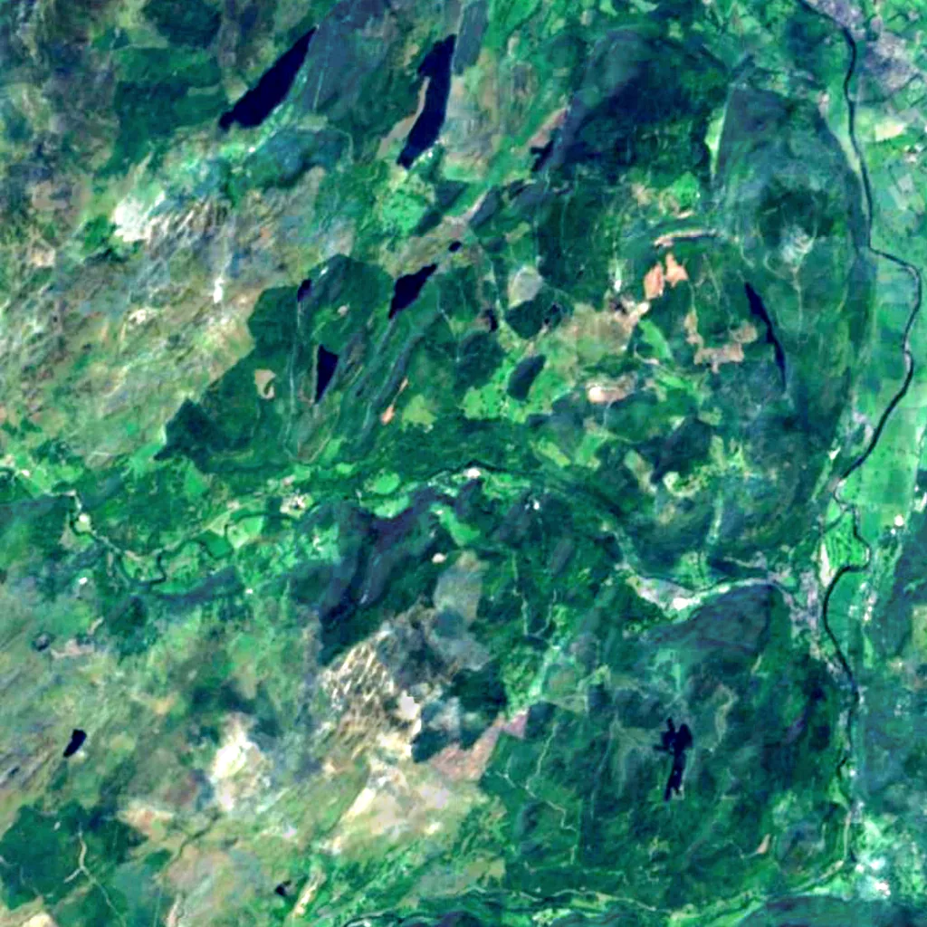 Swallow Falls seen from above (Sentinel-2)
