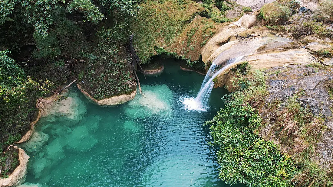 Clear waters of Tanap-Avis Falls, Burgos, Ilocos Norte