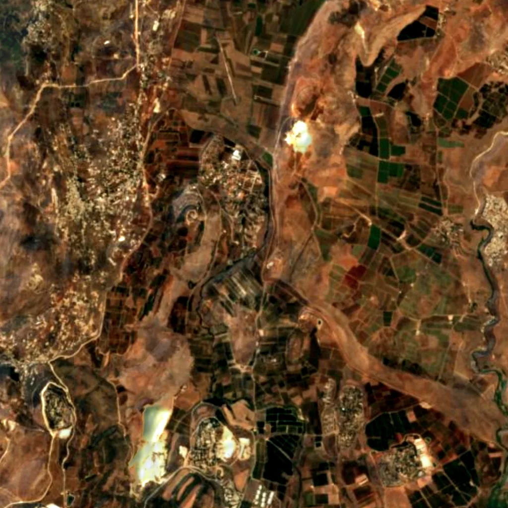 Tanur waterfall seen from above (Sentinel-2)