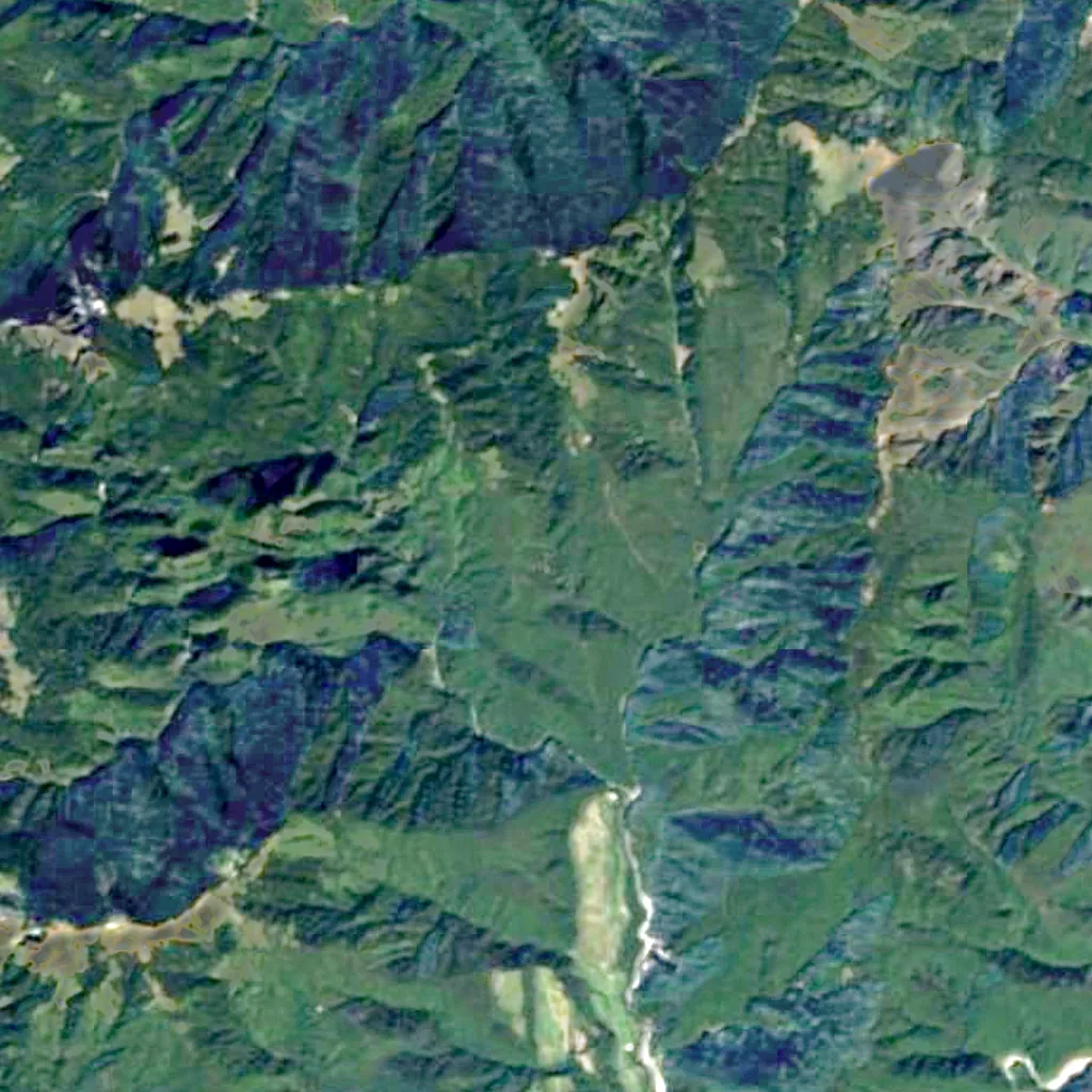 Taoshan Waterfall seen from above (Sentinel-2)