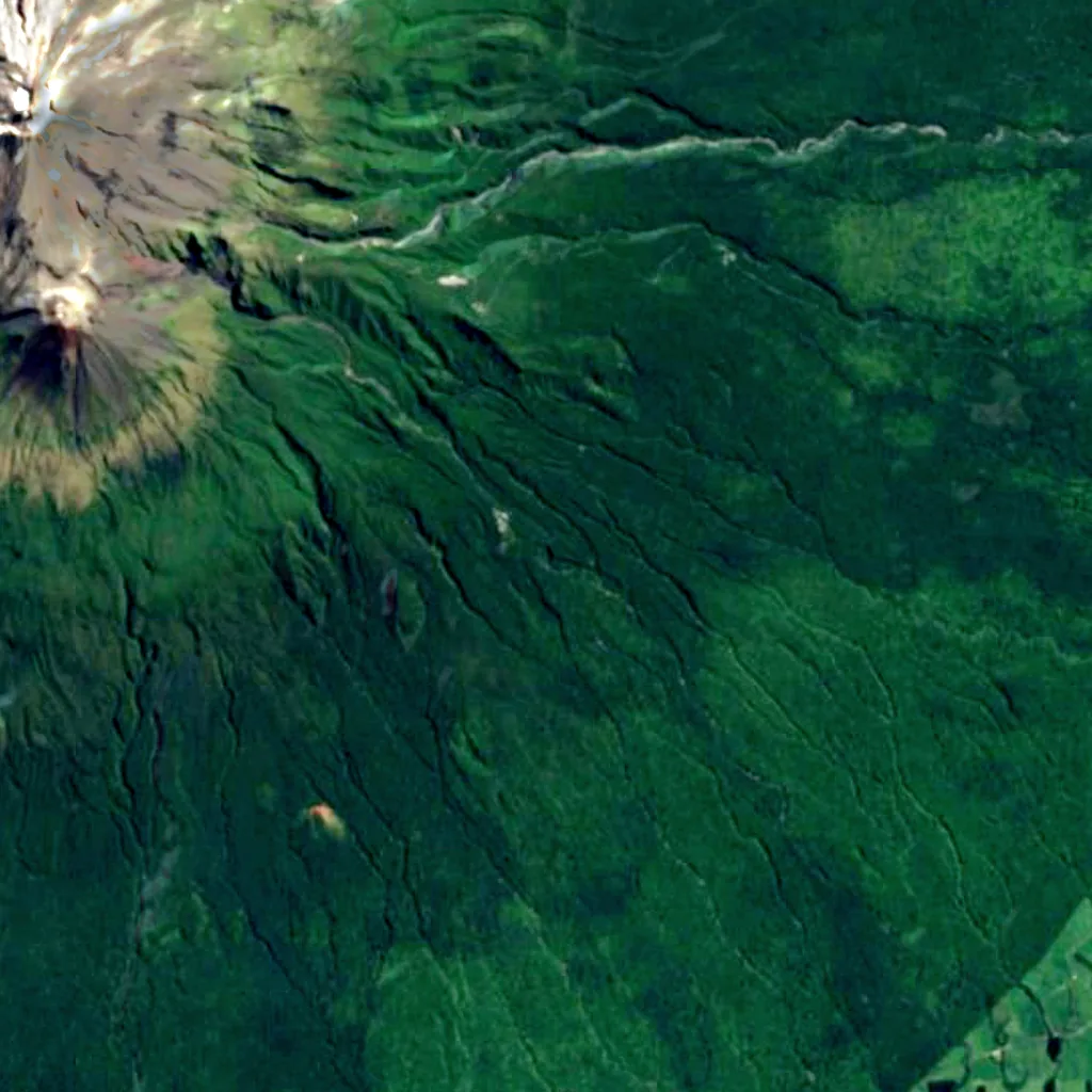 Te Rere o Kapuni seen from above (Sentinel-2)