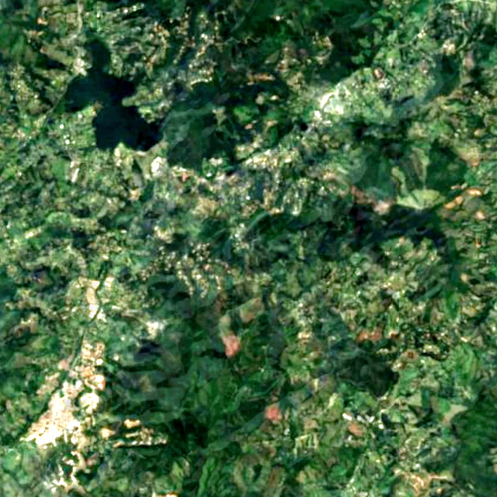 Tequendamita Falls seen from above (Sentinel-2)