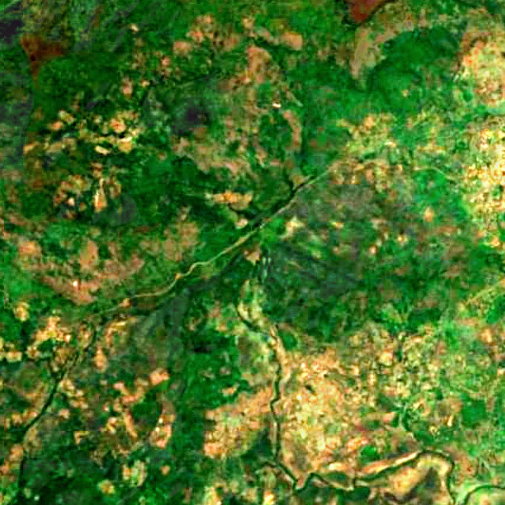 Tinkisso Falls seen from above (Sentinel-2)
