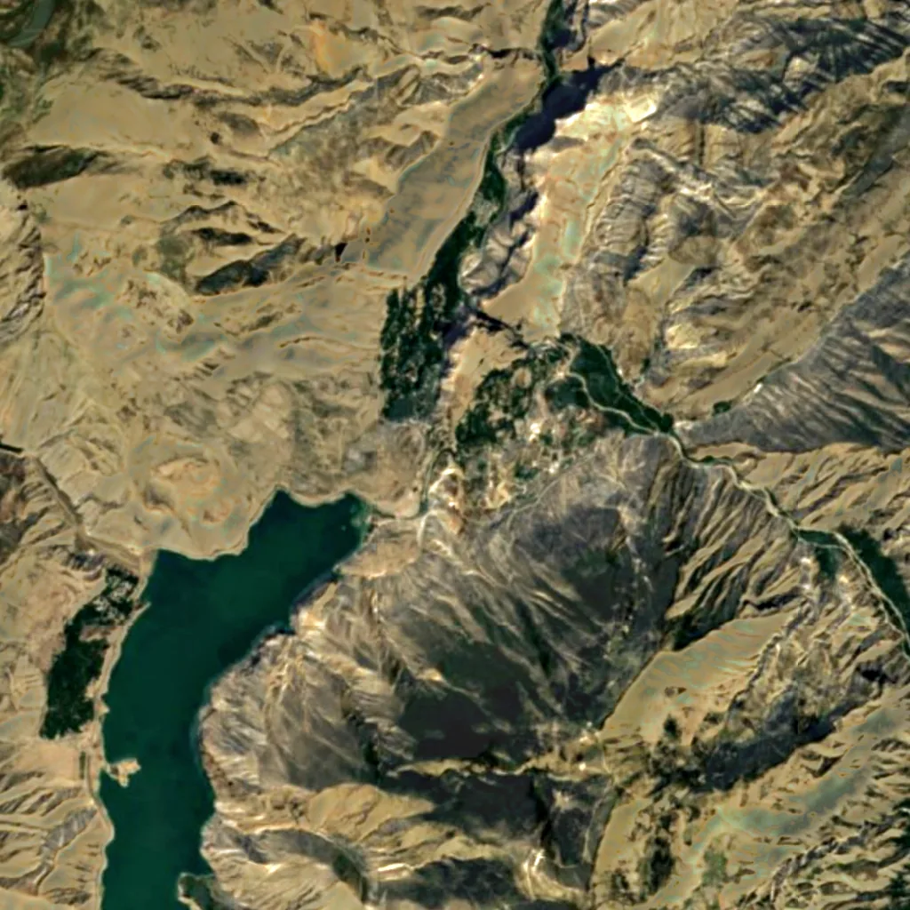 Tortum Waterfall seen from above (Sentinel-2)