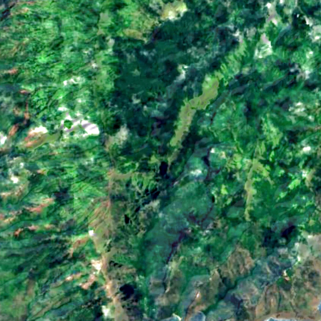 Vaipo Waterfall seen from above (Sentinel-2)