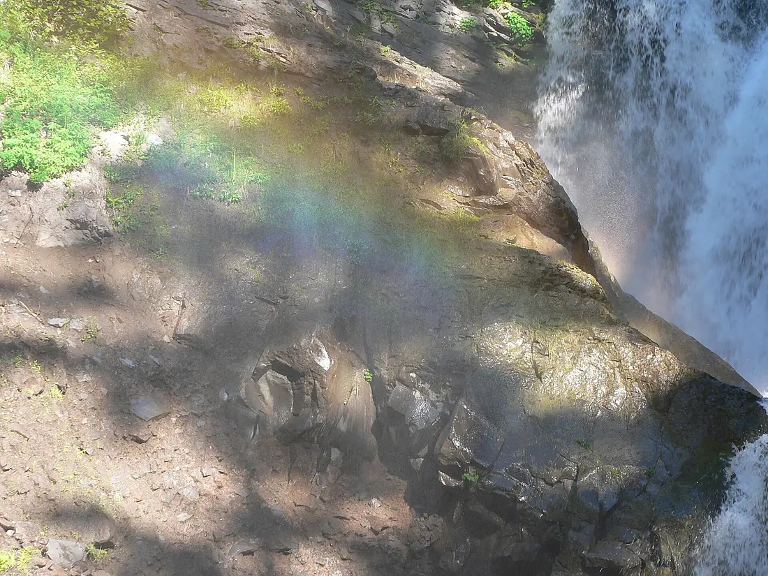 Rainbow at Van Trump Falls. (74910474eb82470b9e82220d7407f62b)