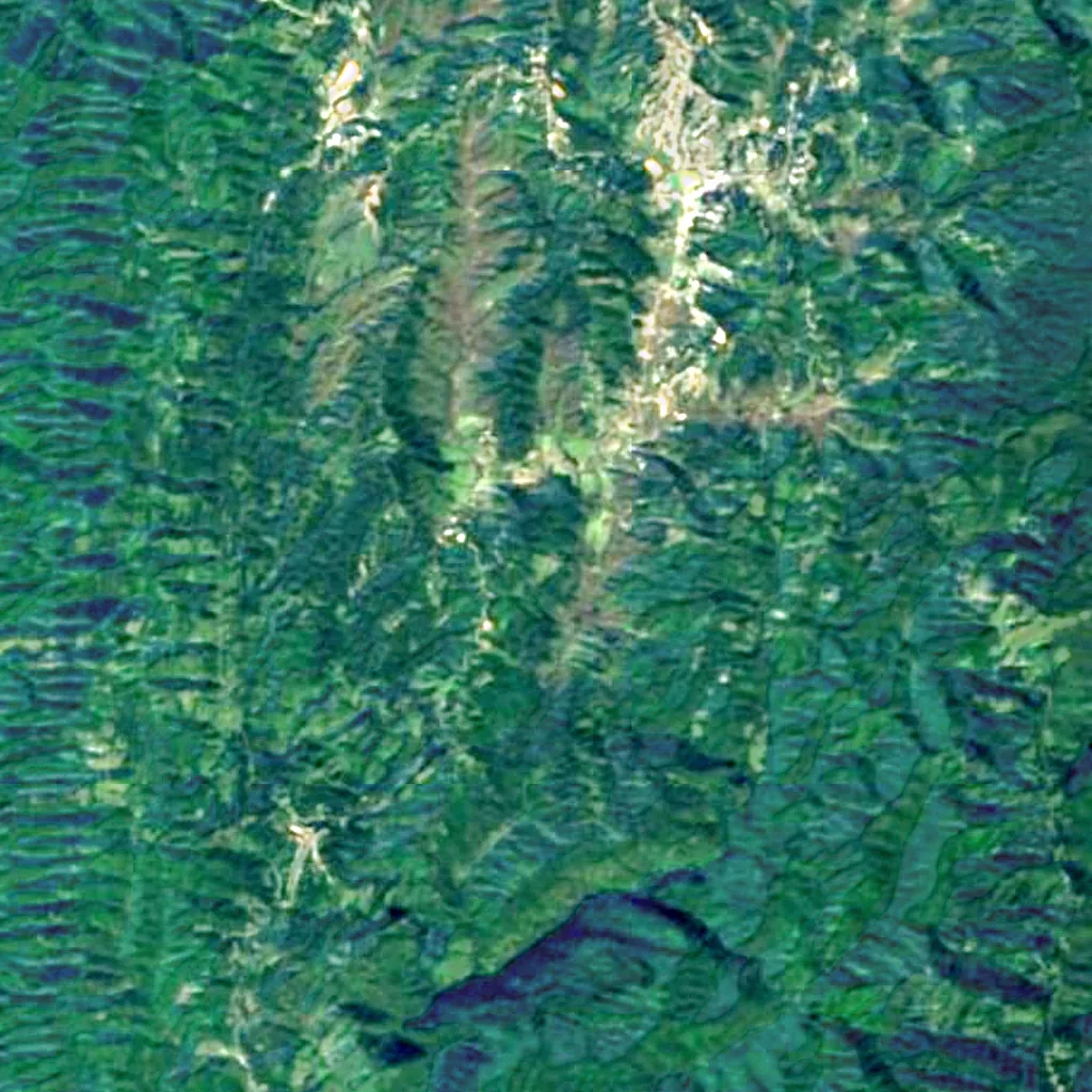 Vantawng Falls seen from above (Sentinel-2)
