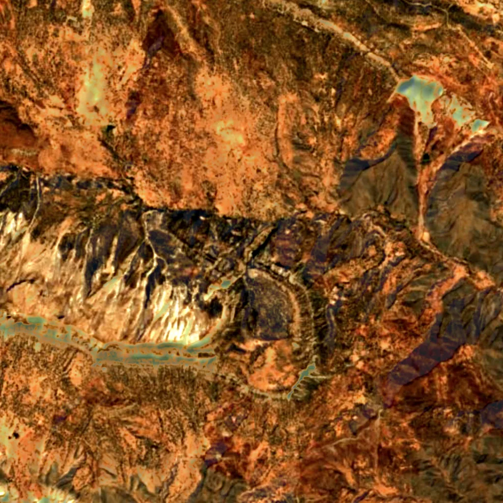 Vark Waterfall seen from above (Sentinel-2)