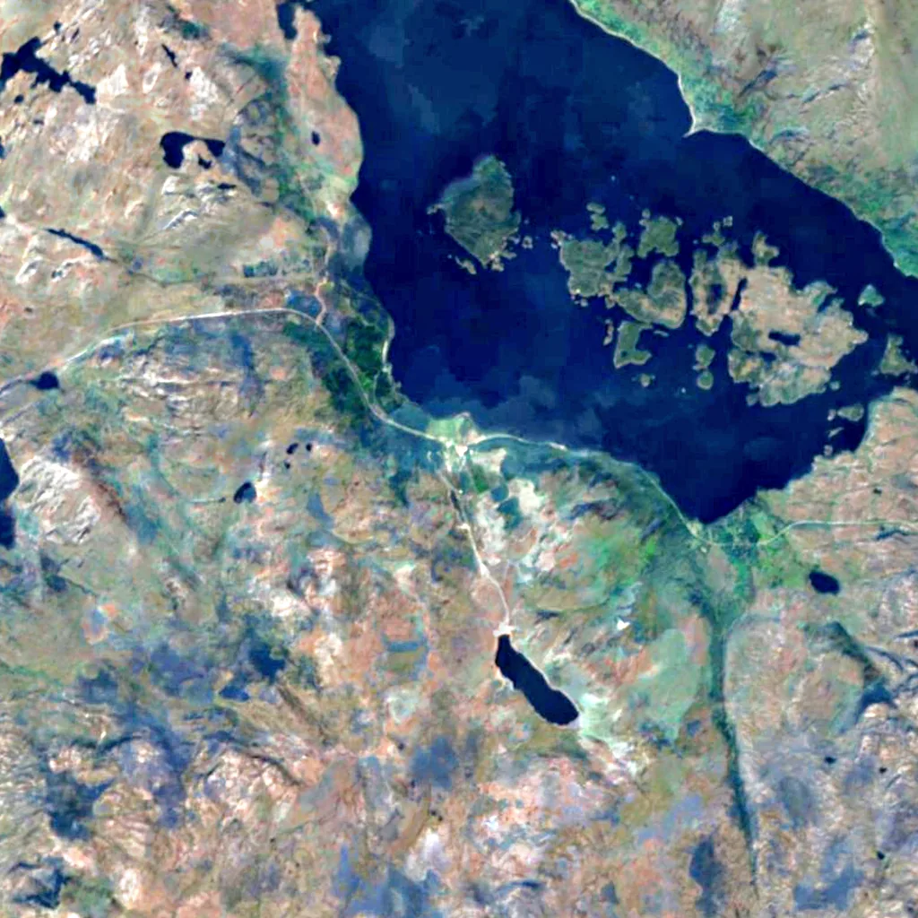 Victoria Falls seen from above (Sentinel-2)