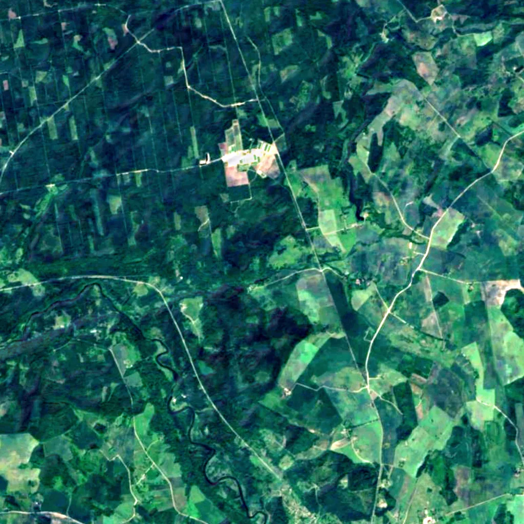 Virsaiši Waterfall seen from above (Sentinel-2)
