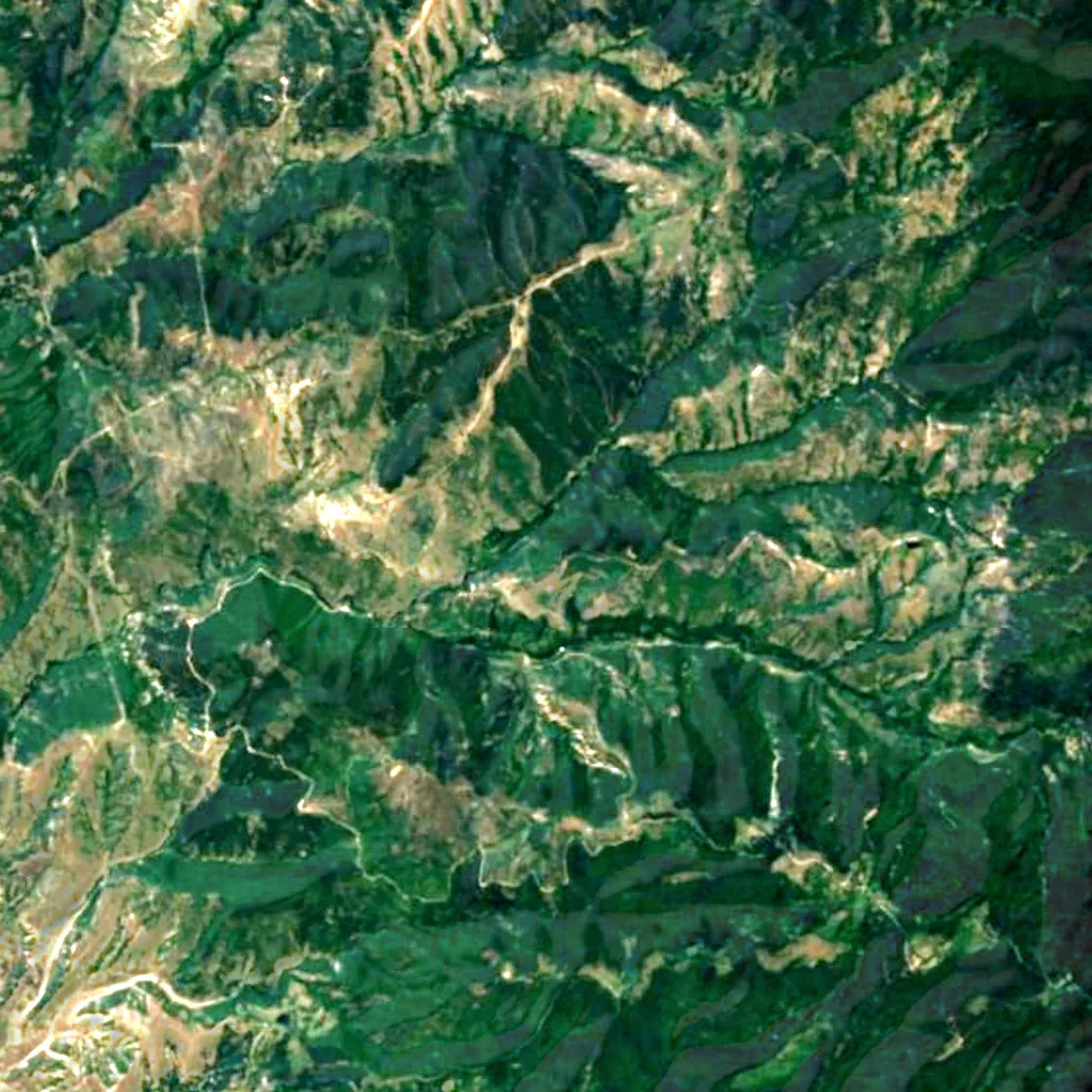 Vlahi Waterfall seen from above (Sentinel-2)