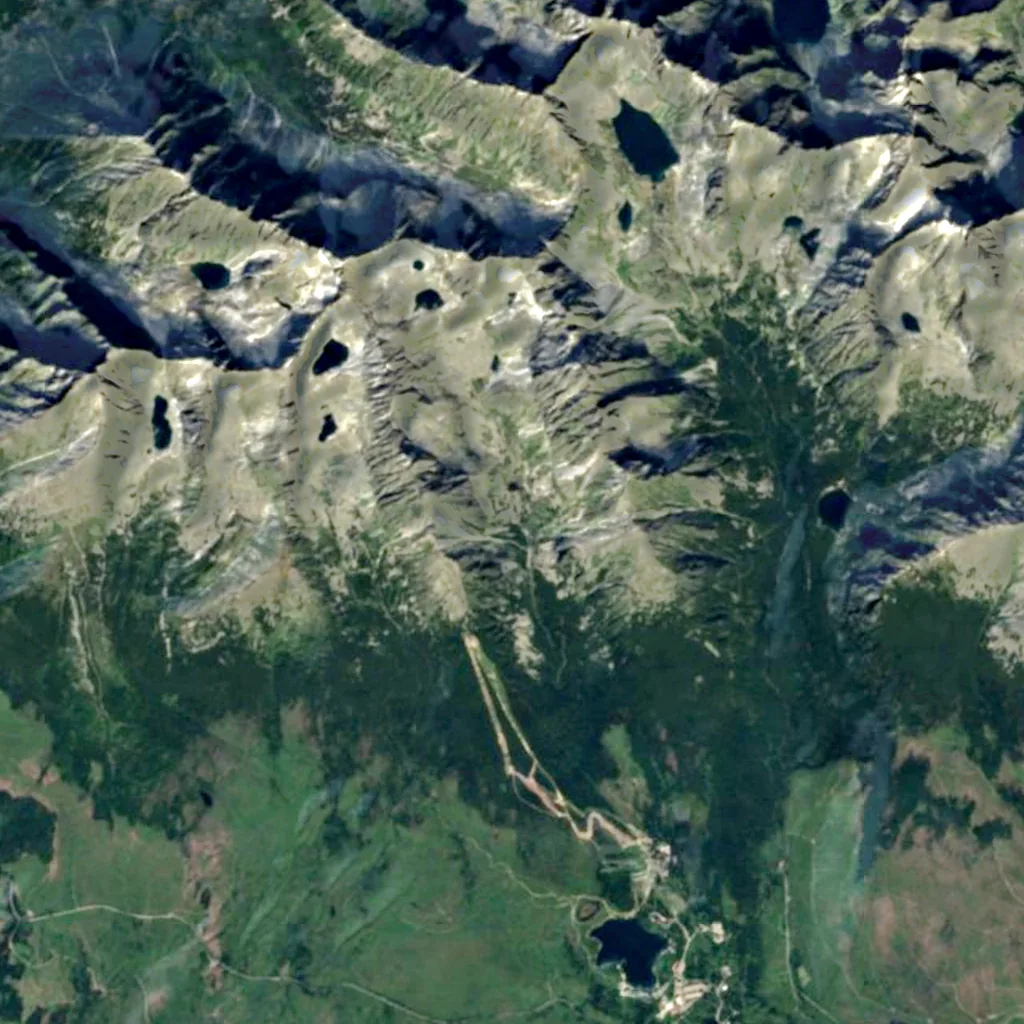Vodopád Skok seen from above (Sentinel-2)